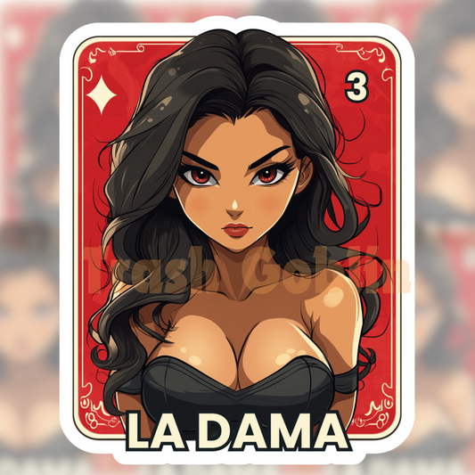 La Dama Loteria Vinyl Sticker