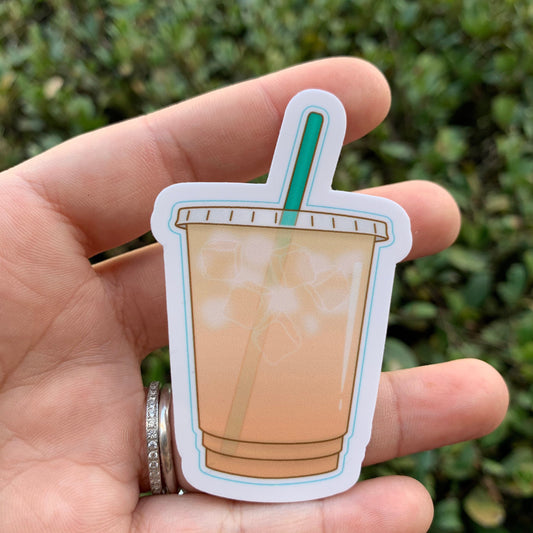 Iced Coffee Vinyl Sticker