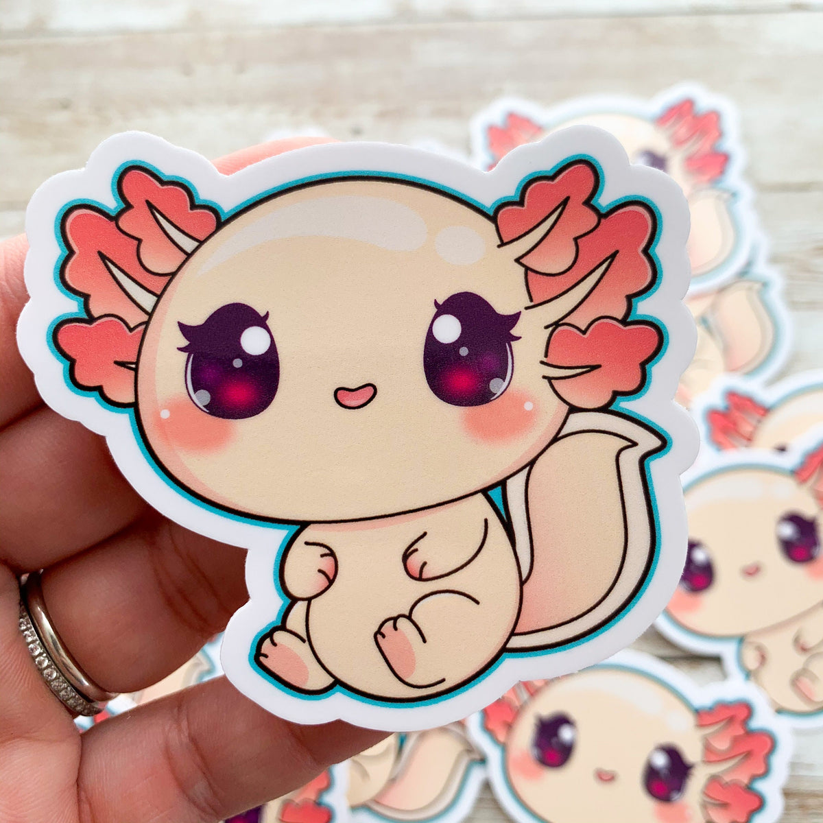 Axolotl Vinyl Sticker / Waterproof – Trash Goblin Stickers