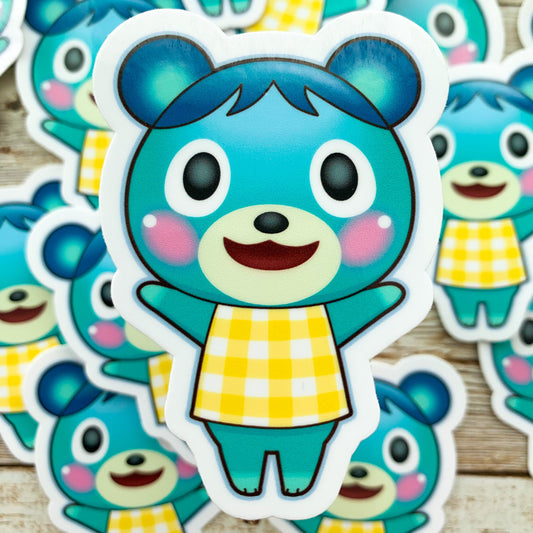 Blue Bear Vinyl Sticker