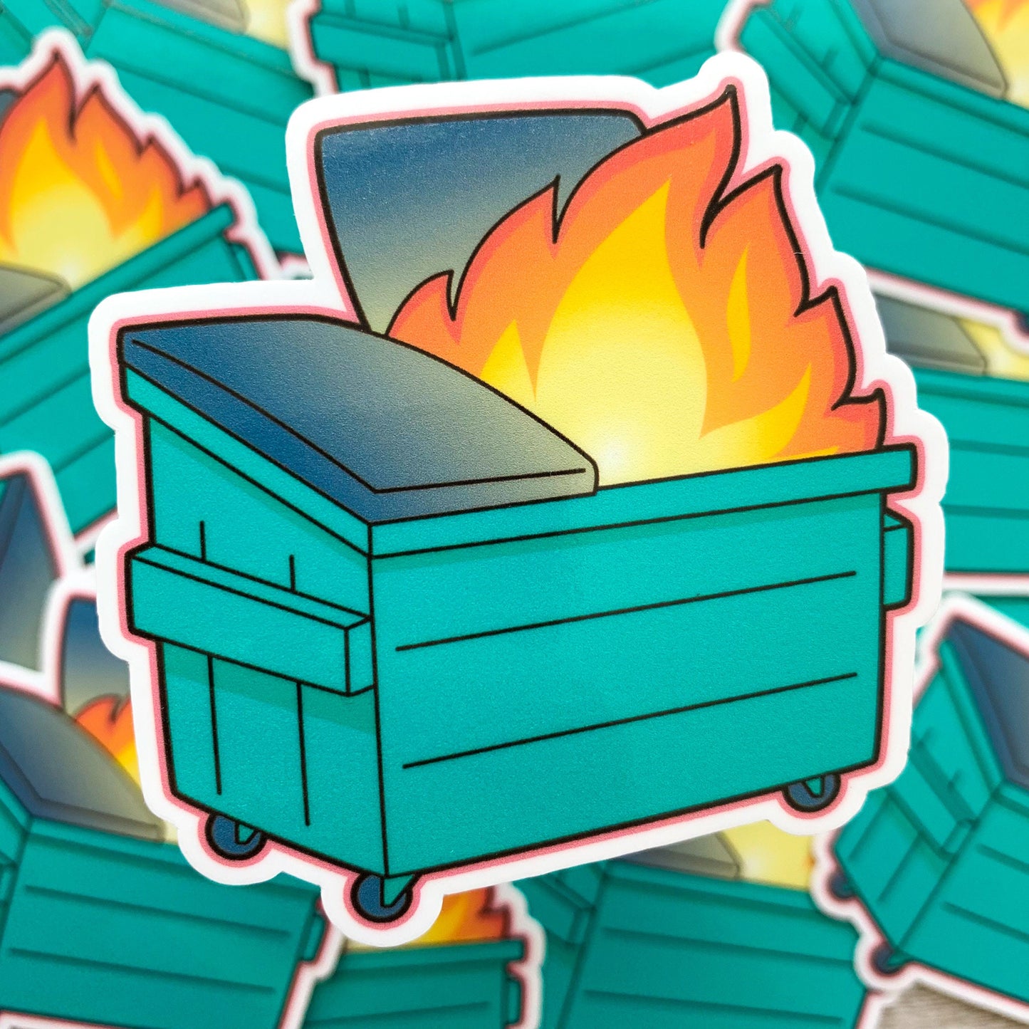 Dumpster Fire Vinyl Sticker