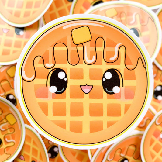 Waffle Vinyl Sticker